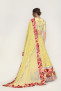 Yellow chikan mukaish Lehenga