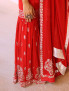 Red Mukaish gharara set