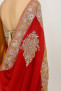 Red Tilla border saree