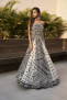 Black and white Parsi Gara Gown