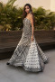 Black and white Parsi Gara Gown