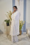 White chikankari floral jaal saree