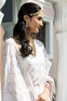 White chikankari saree with big paisley