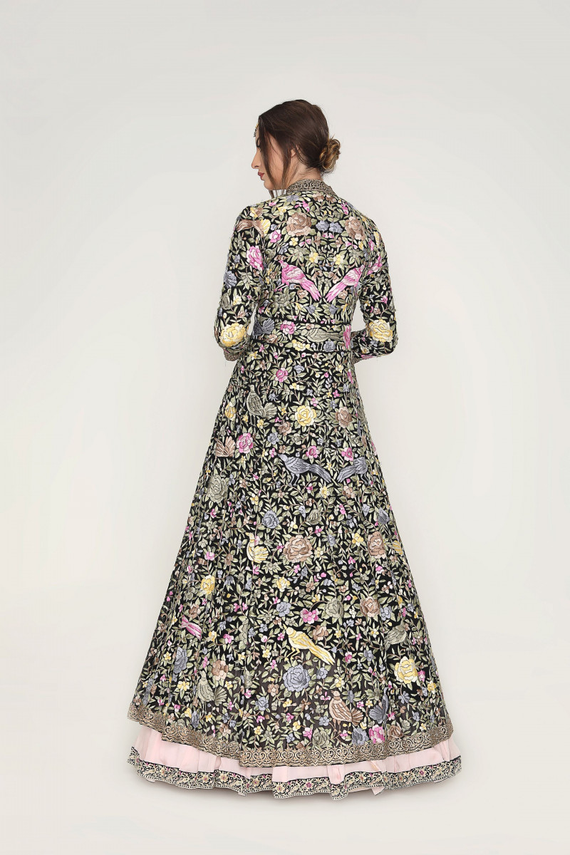 Black Parsi gara heavy Anarkali